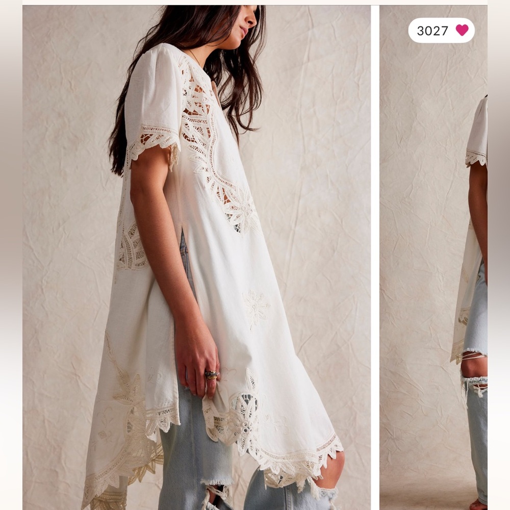 NWT Free People We The Free Izabella Battenburg Tunic XS